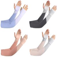 Ice Fabric Cycling Sleeves UV Sun Protection Cover Running Driving Basketball Sports Sleeve For Arm Warmers Women Men Sleeves