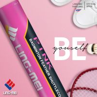 LING-MEI Pink ลูกแบดมินตันหลิงเหม่ย รุ่น ชมพู สปีด 75 [5หลอดแถมถุงเท้าหลิงเหม่ย] [3หลอดแถมกริปยางพันด้าม] ลูกแบดมินตัน ขนห่านเกรดพรีเมี่ยม