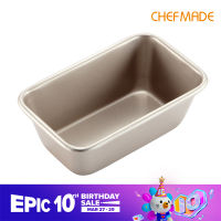 CHEFMADE 1LB Non-Stick ขนาดเล็กหม้ออบขนมปังสีทองแม่พิมพ์ขนมปังปิ้งรูปสี่เหลี่ยมผืนผ้าขนมปังแม่พิมพ์ปอนด์แม่พิมพ์ทำเค้ก