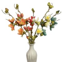 【DT】 hot  ONE Faux Long Stem Kapok 35" Length Simulation Autumn  Magnolia for Wedding Home Decorative Artificial Flowers