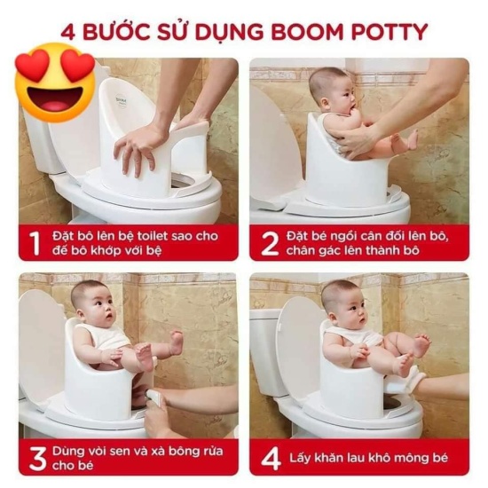 Chính hãng boom potty - bô rửa vệ sinh đa năng cho pé - ảnh sản phẩm 4