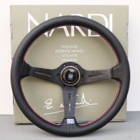 พวงมาลัยนาร์ดี้สีดำ(Nardi) พวงมาลัยแต่ง วง13.5นิ้วยก2.5นิ้ว ใส่ได้กับรถยนต์ทุกรุ่น