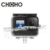 อุปกรณ์เสริมสำหรับ Gopro Hero 9 10 11 Black เคสกล้องกันน้ำสำหรับดำน้ำ45M ใต้น้ำเคสที่ยึดปลอกหุ้มฮีโร่สำหรับ Go Pro 9 10สีดำ