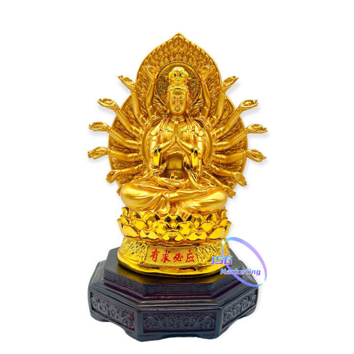 Thousand Hand Guan Yin Buddha Statue Feng Shui l Kwan Yin Sculpture Figurines Decoration Statues