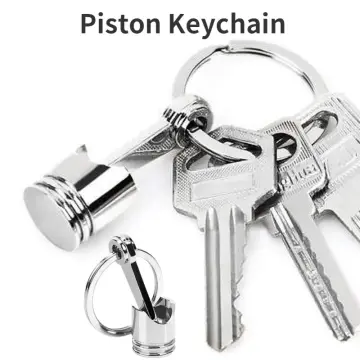 Creative Engine Piston Keychain For Men, Car Modified Metal