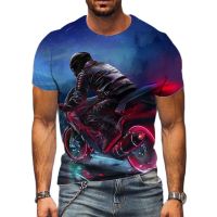 Fashion Cool 3D Motorcycle graphic t shirts Summer Casual Trend Men Hip Hop harajuku Streetwear Leisure Personality O-neck Tees