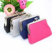 ↂ✸ Fashion Women Wallet Candy Color Double Layer Coin Purse Simple PU Buckle Wallet Lipstick Portable Money Purse Pocket Bag 2023