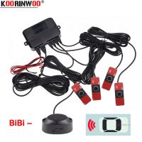 Koorinwoo 4 Sensors Buzzer 16.5mm Car Parking Sensor Kit Reverse Backup Radar Adjust BIBI Speaker Alert Indicator Probe System