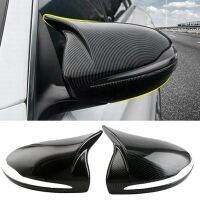 For Mercedes Benz B C E S GLB GLC Class W205 W213 W253 Carbon Fiber ABS Horned Style Side Rear View Mirror Cover Trim