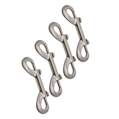 Metal Double Ended Bolt Snap Hook Set Pack of 4 Length Overall (3 1/2 Inches)