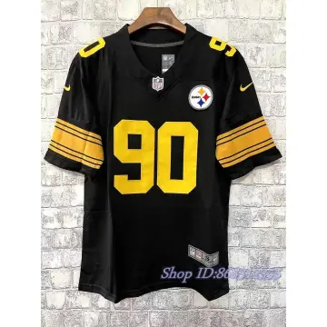 Nike Steelers 90 T.J. Watt White Pink Stitched NFL Limited Rush