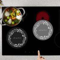 ซิลิโคนเหนี่ยวนำ Cooktop เสื่อ Antislip ขาตั้งสามขาเสื่อป้องกันครัวแผ่นฉนวนกันความร้อนนำมาใช้ใหม่เตาไฟฟ้าฝาครอบด้านบนเสื่อ