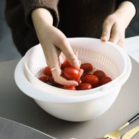 【CW】 Drain Basket Washing Silicone Storage Bowls Fruit Vegetable Cleaning Colander Strainers Tools