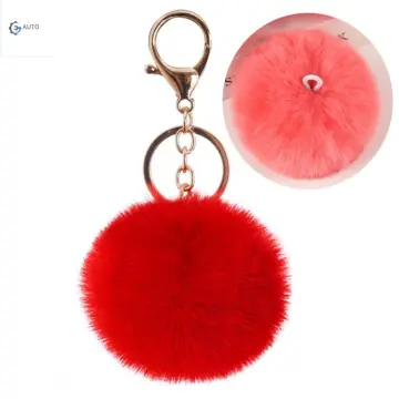 Furry Puff Ball Faux Rabbit Animal Cute Fur Ball POM POM Keychain