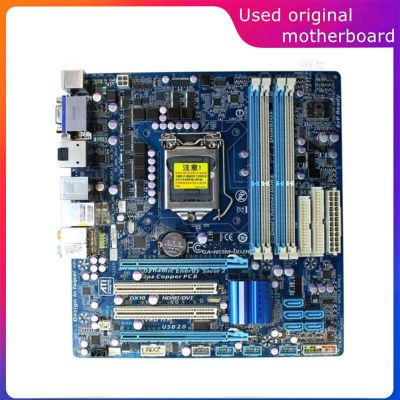 ใช้ LGA 1156สำหรับ Intel H55 GA-H55M-UD2H คอมพิวเตอร์ H55M-UD2H USB2.0 SATA2เมนบอร์ด DDR3เมนบอร์ดขนาด16กรัม