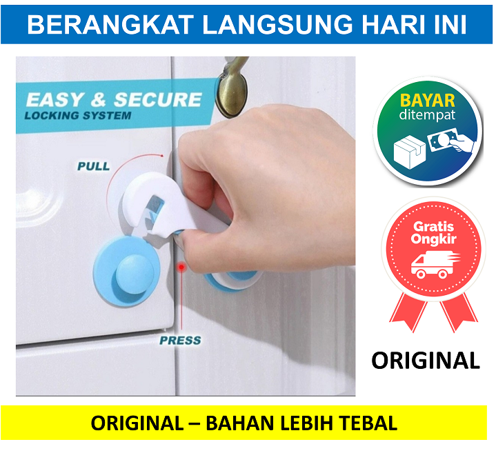 Safety Lock Baby Alat Kunci Pengait Pengaman Pintu Laci Kunci Lemari