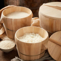 ถังนึ่งข้าว ถังไม้นึ่งข้าว สไตล์ญี่ปุ่น Wooden Steamer Rice Bucket อ่างผสมข้าวซูชิ Sushi Rice Mixing Tub