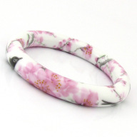 Vòng tay nữ cadia Phong cách Trung Hoa cổ điển màu hồng jingdezhen gốm sứ thumbnail