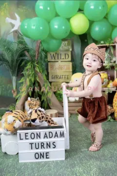 Jungle Safari Costume Baby Boy Cake Sash Outfit Toddler Dinosaur