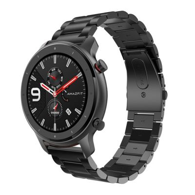 ☄๑ Kompilowany dla Huami GTR Smart Watch 47mm pasek nadgarstek ze stali nierdzewnej metalowa bransoletka wysokiej jakości SmartWatch części