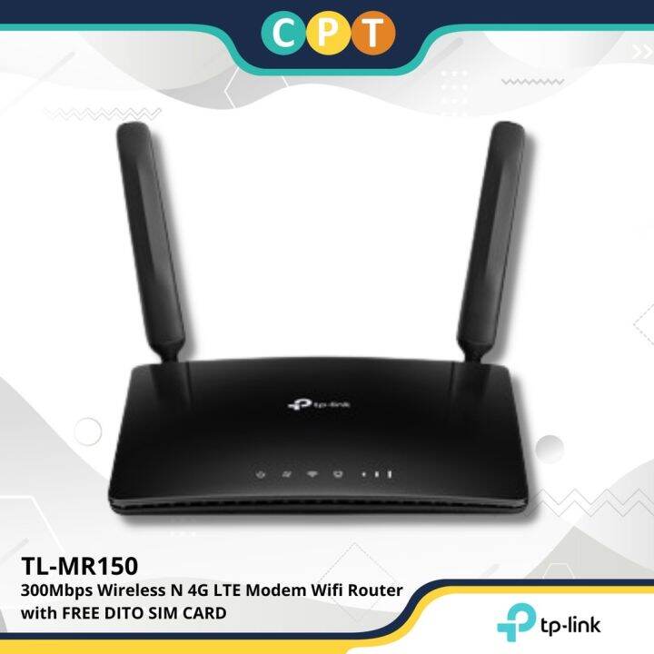 TP-Link TL-MR150 300Mbps Wireless N 4G LTE Modem Wifi Router with FREE ...