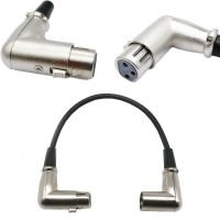 3พินไมโครโฟน Xlr สายออดิโอขั้วต่อปลั๊กปืนใหญ่ข้อต่อสายปลั๊กสัญญาณเสียง Diy 90องศาสาย Dmx สายไลต์นิ่ง