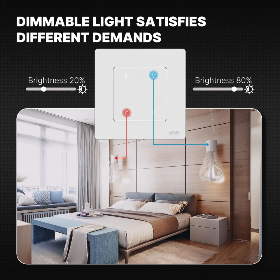 MOES Star Ring ZigBee Smart Dimmer Switch For Light Dimming