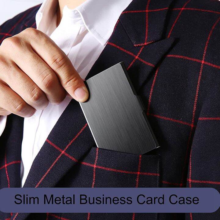 business-card-holder-slim-business-card-case-pocket-metal-card-case-purse-name-card-holder-buckle-style-shut-black