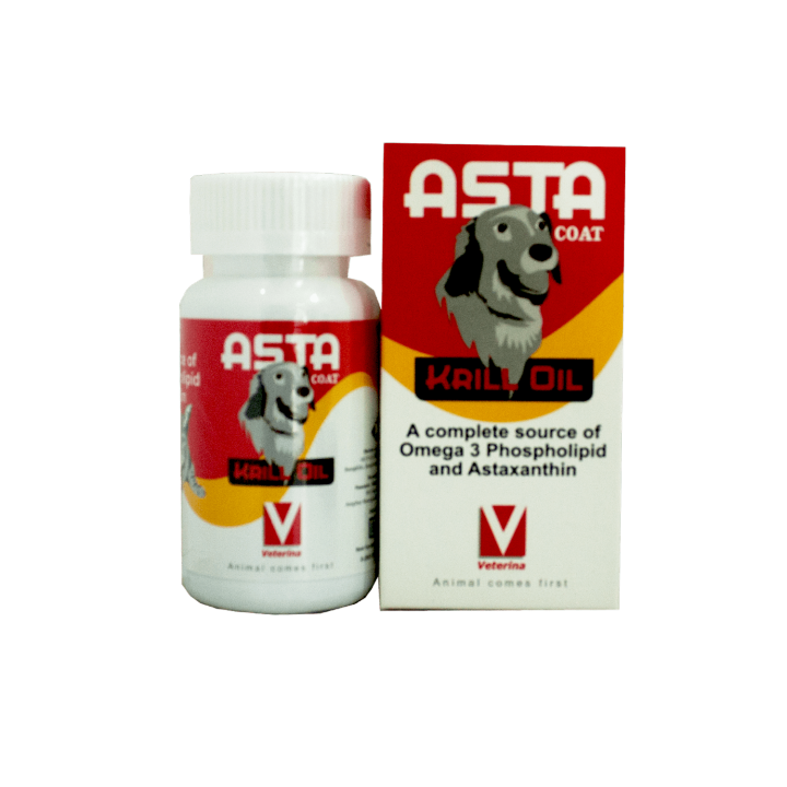 Asta Coat Krill Oil for Heart & Skin Supplement for Dogs and Cats 50