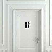 Interesting Funny Women amp; Man Washroom Toilet Bathroom Sign Door Wall Stickers Toilet Decals Vinyl Stickers Washroom Decor S 744