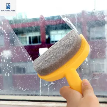 Glass Cleaner Tool For Bathroom Mirror And Window With Sponge, Double-sided  Use For Shower And Car Cleaning