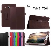 Casing Tablet ป้องกันหนังพียูสำหรับกาแลคซี่แท๊ปอี T560 T561 9.6แบบตั้งได้แท็บเล็ตบาง Funda สำหรับ Sm T560เคส Coque