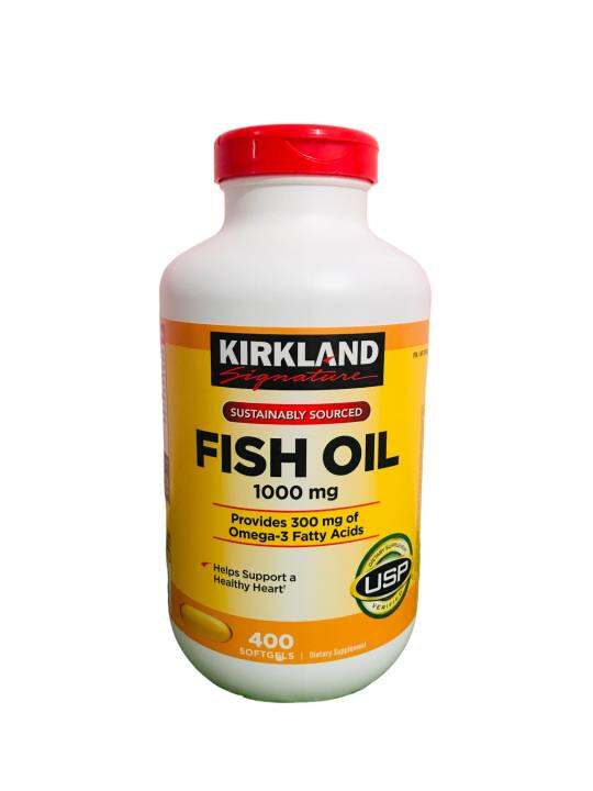 Kirkland FISH OIL 1000mg (400 Softgels) Expiry Date 06/2025 Lazada PH