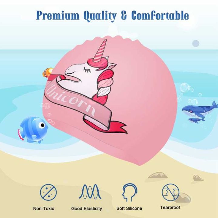 cartoon-kids-swimming-goggles-unicorn-shark-swimming-cap-storage-bag-anti-fog-waterproof-silicone-kids-glasses-for-boy-girl-gift