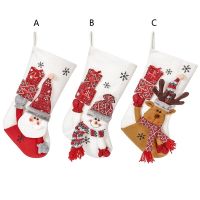 270F Christmas Santa Elk Stocking Pendant Xmas Tree Decor Filled Gift Wrapping for Childrens Candy Indoor Family Socks Tights