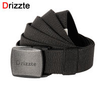 Drizzte Mens Big&amp;Tall 120-190cm Elastic Stretch Fabric Dress Belt YKK Plastic Buckle 51 to 75inch Plus Size for Big Man