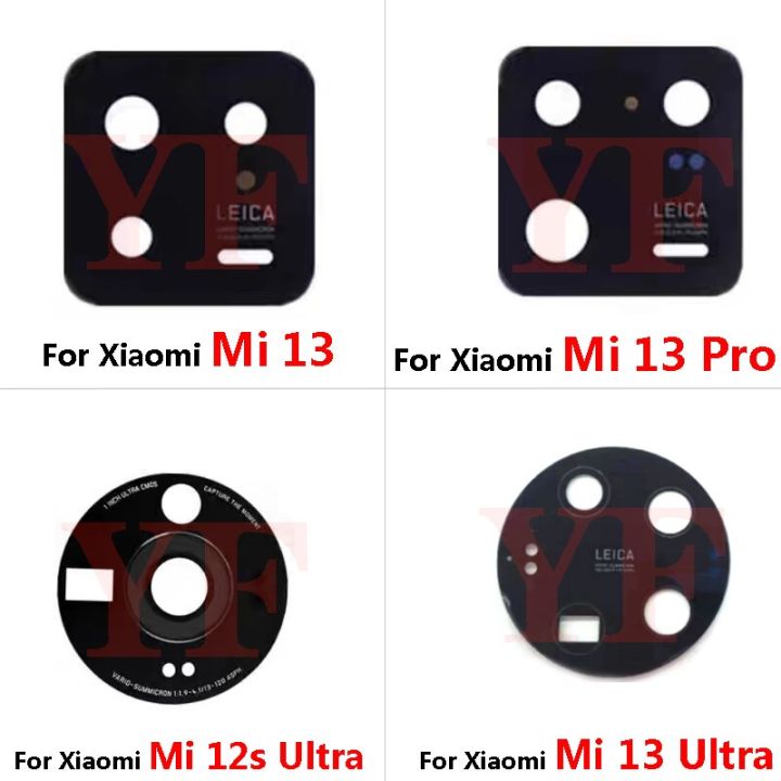 2PCS For Xiaomi Mi 13 Pro 12 12S 13 Ultra Back Camera Glass Lens Cover With Frame Cover Glue Sticker Adhesive Lens Caps