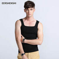 EERSHENSHI เสื้อกล้ามของผู้ชาย,เสื้อกั๊กยืดได้ทันสมัยสำหรับใส่เล่นกีฬาสไตล์เกาหลีผ้าฝ้าย