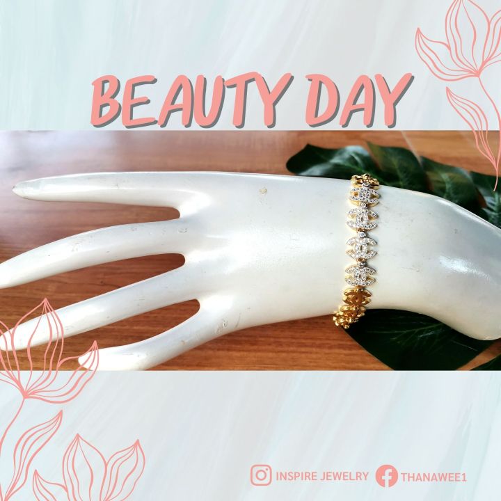 inspire-jewelry-สร้อยข้อมืองานแฟชั่นอินเทรนสุดๆ-งานจิวเวลลี่-สวยงามมาก-งานฝังเพชรสวิส-เปิดปิดง่าย