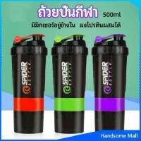 H.S. แก้ววผสมผงโปรตีน แก้วเชค แก้วชงเวย์ ขวดน้ำฟิตเนส  sports shaker cup