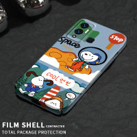 เคสเคสใส่โทรศัพท์แบบแข็งสำหรับ Infinix 12 Play Hot 10 Play Hot 10 Play 11 9 Note 12 Smart 6 TECNO Pova Neo น่ารัก Snoopy เคสอวกาศเลนส์สี่เหลี่ยมมันวาวป้องกันฝาหลัง