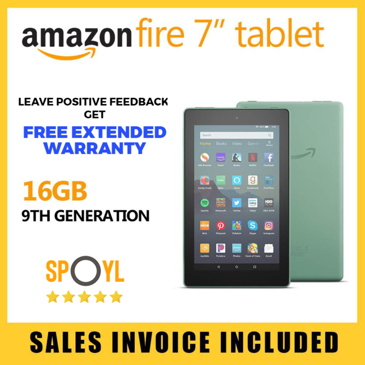 Amazon Fire 7 Tablet 16GB Tab With Alexa 7 inch Display 9th Gen - Spoyl ...