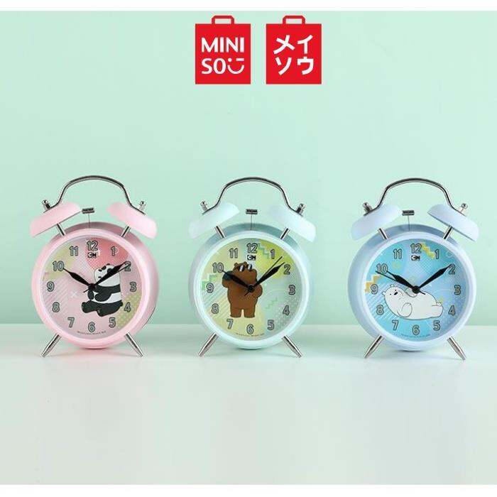 {Jingle alarm clock} Miniso We Bare Bears Alarm Clock Lazada
