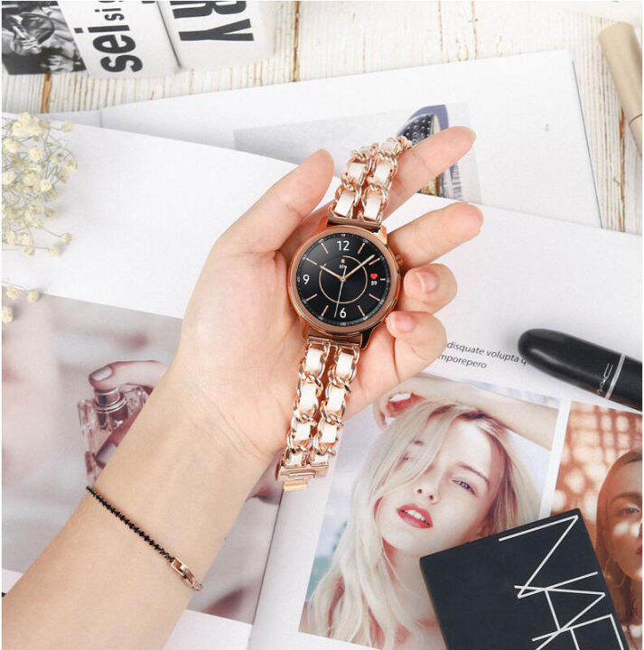 Metal Leather Loop Bracelet Strap For Samsung Galaxy Watch 5/4 40mm