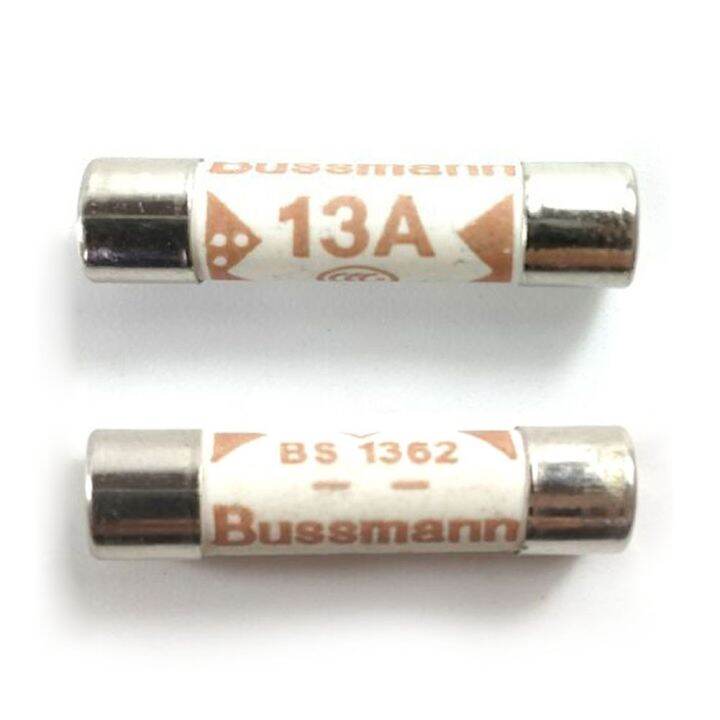 10pcs-fuse-cartridge-13amp-domestic-uk-sockets-durable-ceramic-tube-mains