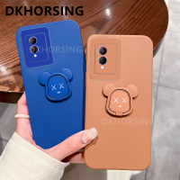 DKHORSING 2023เคสใหม่สำหรับ VIVO Y17S ผิวสัมผัสหรูหรานุ่มเคสโทรศัพท์ Y17s Vivo พร้อมห่วงรูปหมีฝาปิดมีที่ยึด VIVOY17S