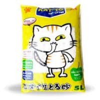 KAT-TO cat sand apple ทรายแมว กลิ่นแอปเปิ้ล จับตัวเป็นก้อน ควบคุมกลิ่นดี เกาะตัวดี ทรายแมวส่งฟรี ขนาด5L x 1 ถุง