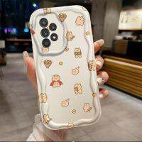 A33ปลอกสำหรับ Samsung 5ก. ลายคลื่นหมีไอศกรีมปลอกเคสโทรศัพท์นิ่มสาวน่ารัก