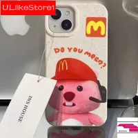 เคสสำหรับ iPhone 15 14 13 12 11 Pro Max X XR Xs Max 8 7 6S Plus SE 2020การ์ตูน McDonalds บีเวอร์ตัวเล็กเคสนิ่มใส่โทรศัพท์ TPU Cove