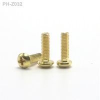 50pcs/lot M2 M2.5 M3 M4 DIN7985 GB818 Brass Cross Recessed Pan Head PM Screws Phillips Screws